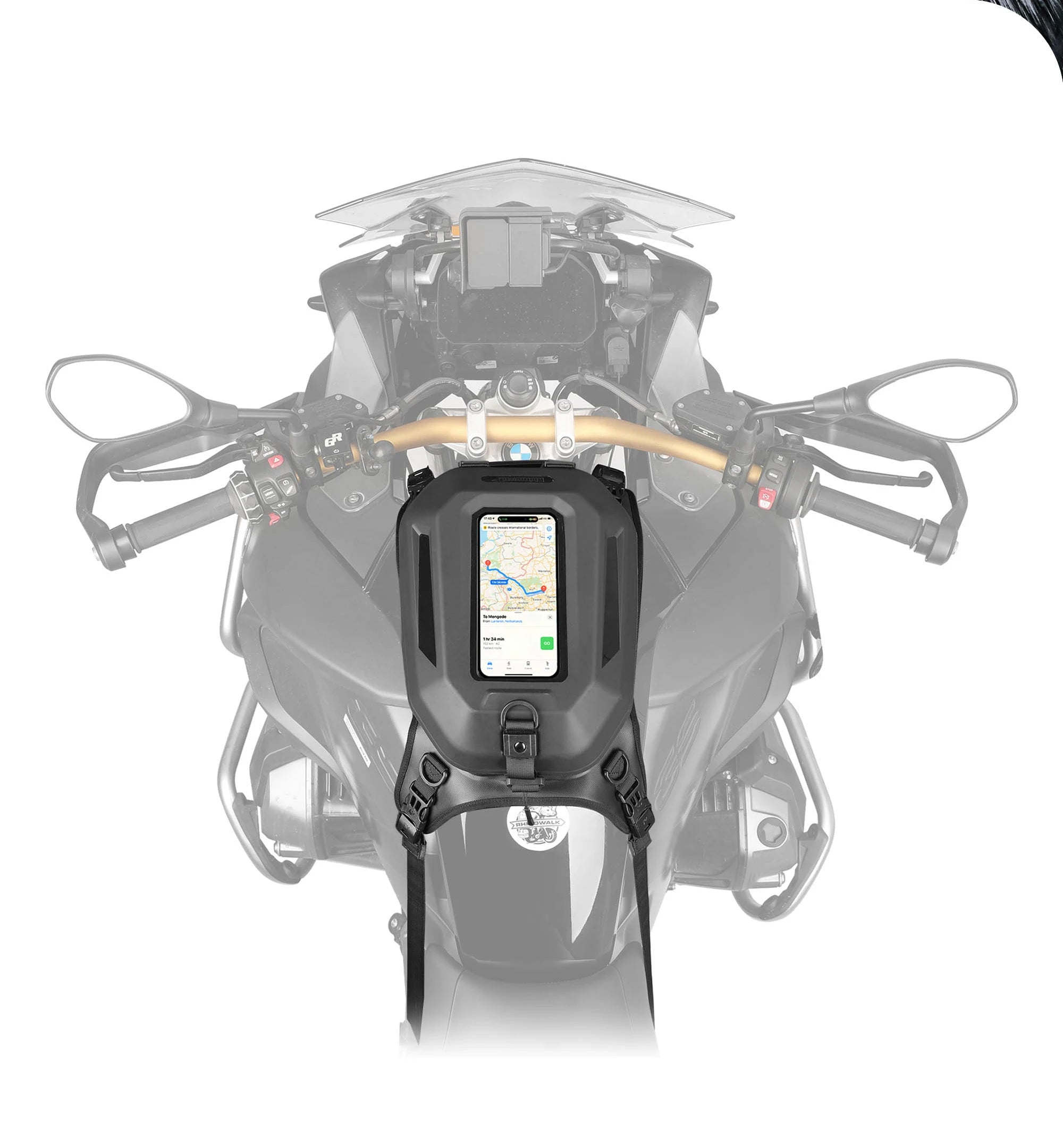 Rhinowalk Tank Bag 5.6L – Carcasa Rígida, Impermeable, Soporte Táctil para Teléfono