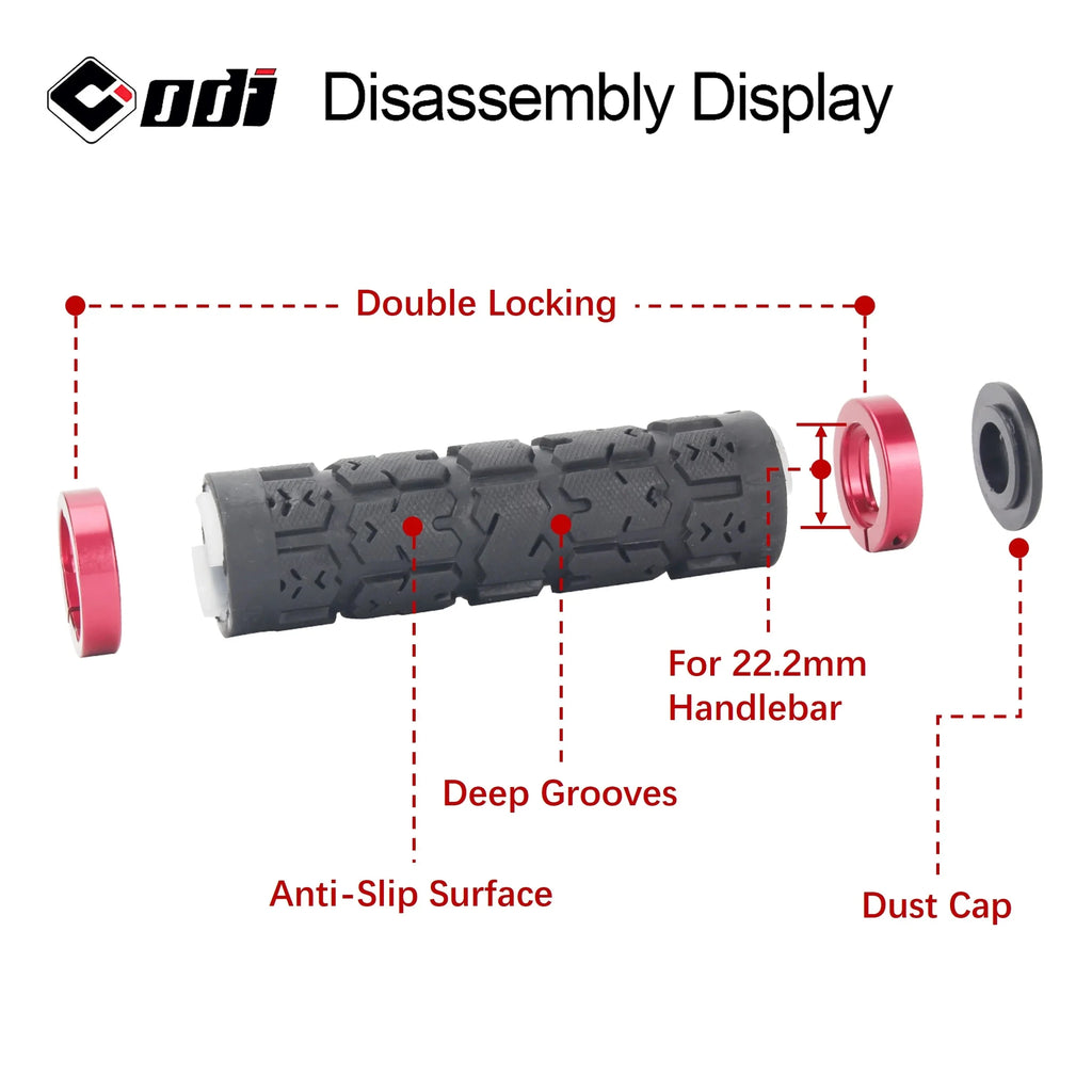 Lock-On Handlebar Grips Anti-Slip for Off-Road & Adventure Motorcycles