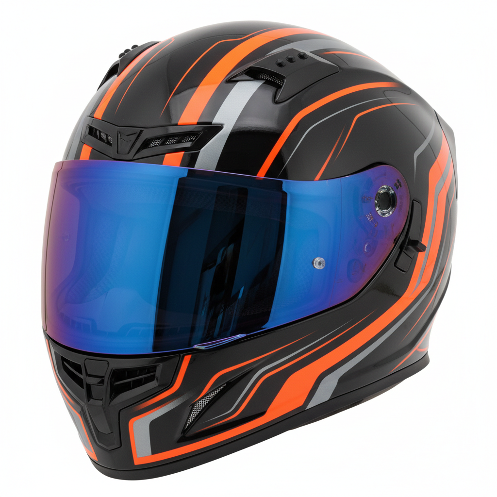 Casco con Visor Polarizado y Sistema de Ventilación MOTO66