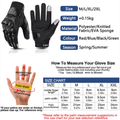 Breathable Motorcycle Gloves with Touchscreen – Full Finger